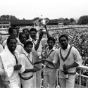 1975’s victorious West Indies team pose at the Lord’s balcony
